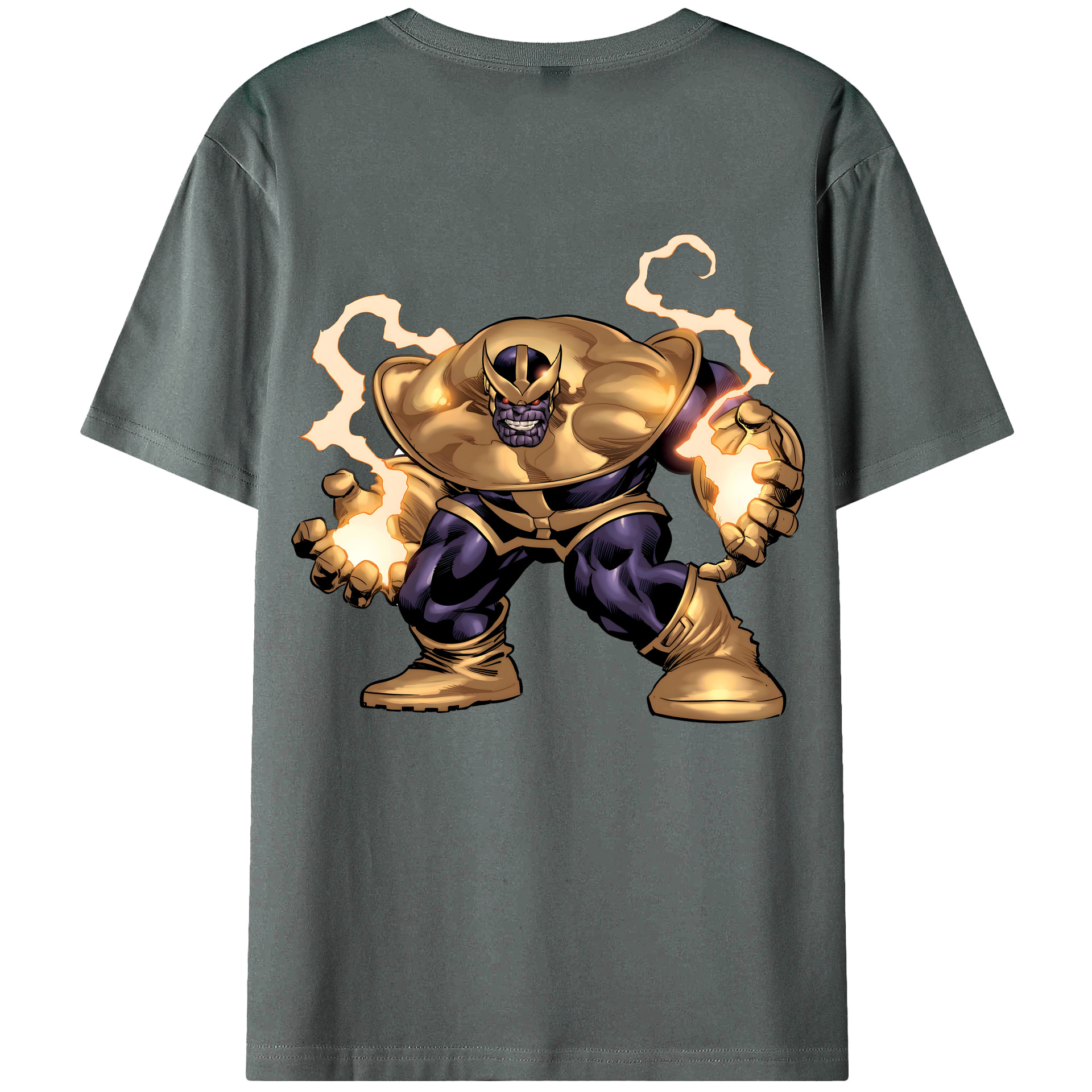 （画像用） アベンジャーズ The Avengers 綿100％ メンズ半袖Tシャツ（バックプリント） 通気性